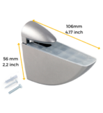 ΣΤΗΡΙΓΜΑ ΡΑΦΙΟΥ (ΣΕΤ-2ΤΜΧ) EMUCA AGUILA 4009325 106Χ56ΜΜ ΓΙΑ ΡΑΦΙ ΑΠΟ 8ΜΜ ΕΩΣ 40ΜΜ ΑΣΗΜΙ - Image 2