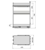 ΒΑΓΟΝΕΤΟ ΤΡΙΩΡΟΦΟ ME ΞΥΛΙΝΟ ΠΑΤΟ EMUCA HARMONY 8382435 ΜΕ ΦΡΕΝΟ ΓΙΑ ΕΡΜΑΡΙΟ 300ΜΜ - Image 9