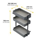 ΒΑΓΟΝΕΤΟ ΤΡΙΩΡΟΦΟ ME ΞΥΛΙΝΟ ΠΑΤΟ EMUCA HARMONY 8382435 ΜΕ ΦΡΕΝΟ ΓΙΑ ΕΡΜΑΡΙΟ 300ΜΜ - Image 7