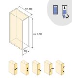 ΤΡΟΦΟΘΗΚΗ TANDEM ME ΞΥΛΙΝΟ ΠΑΤΟ EMUCA HARMONY 8384035 ΜΕ ΦΡΕΝΟ ΥΨΟΣ:1780MM ΓΙΑ ΚΟΥΤΙ 45CM - Image 10