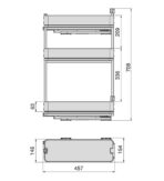 ΒΑΓΟΝΕΤΟ ΜΠΟΥΚΑΛΟΘΗΚΗ ΤΡΙΩΡΟΦΗ ME ΞΥΛΙΝΟ ΠΑΤΟ EMUCA HARMONY 8382235 ΜΕ ΦΡΕΝΟ ΓΙΑ ΕΡΜΑΡΙΟ 200ΜΜ - Image 11