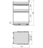 ΒΑΓΟΝΕΤΟ ΤΡΙΩΡΟΦΟ ME ΞΥΛΙΝΟ ΠΑΤΟ EMUCA HARMONY 8382635 ΜΕ ΦΡΕΝΟ ΓΙΑ ΕΡΜΑΡΙΟ 400ΜΜ - Image 9