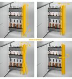 ΒΑΓΟΝΕΤΟ ΤΡΙΩΡΟΦΟ ME ΞΥΛΙΝΟ ΠΑΤΟ EMUCA HARMONY 8382635 ΜΕ ΦΡΕΝΟ ΓΙΑ ΕΡΜΑΡΙΟ 400ΜΜ - Image 5