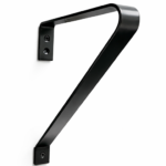 ΓΩΝΙΑ ΣΤΗΡΙΞΗΣ ΡΑΦΙΟΥ ΚΑΜΠΥΛΩΤΗ ΜΕ ΔΙΑΚΟΣΜΗΤΙΚΗ ΛΑΜΑ FINETTO 250Χ220ΜΜ ΜΑΥΡΗ ΜΑΤ