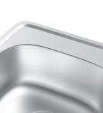 ΝΕΡΟΧΥΤΗΣ ΑΝΟΞΕΙΔΩΤΟΣ FINETTO 38Χ38Χ15CM ΣΑΤΙΝΕ - Image 3