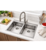 ΝΕΡΟΧΥΤΗΣ ΤΕΤΡΑΓΩΝΟΣ ΑΝΟΞΕΙΔΩΤΟΣ FINETTO 86Χ52Χ22CM ΣΑΤΙΝΕ - Image 2