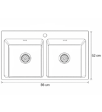 ΝΕΡΟΧΥΤΗΣ ΤΕΤΡΑΓΩΝΟΣ ΑΝΟΞΕΙΔΩΤΟΣ FINETTO 86Χ52Χ22CM ΣΑΤΙΝΕ - Image 3