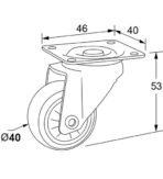 ΡΟΔΑ ΒΑΡΕΟΥ ΤΥΠΟΥ ΠΕΡΙΣΤΡΕΦΟΜΕΝΗ FINETTO ΜΟΚΑ Φ-40ΜΜ ΥΨΟΣ:53ΜΜ 25KG - Image 7