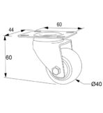ΡΟΔΑ ΒΑΡΕΟΥ ΤΥΠΟΥ ΠΕΡΙΣΤΡΕΦΟΜΕΝΗ FINETTO ΜΑΥΡΗ Φ-40ΜΜ ΥΨΟΣ:60ΜΜ 30KG - Image 4