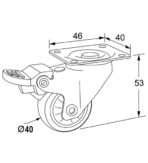 ΡΟΔΑ ΒΑΡΕΟΥ ΤΥΠΟΥ ΠΕΡΙΣΤΡΕΦΟΜΕΝΗ FINETTO ΜΟΚΑ Φ-40ΜΜ ΥΨΟΣ:53ΜΜ 25KG - Image 6