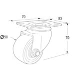 ΡΟΔΑ ΥΠΕΡΒΑΡΕΟΥ ΤΥΠΟΥ ΠΕΡΙΣΤΡΕΦΟΜΕΝΗ FINETTO ΜΑΥΡΗ Φ-50ΜΜ ΥΨΟΣ:70ΜΜ 80KG - Image 4