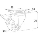 ΡΟΔΑ ΥΠΕΡΒΑΡΕΟΥ ΤΥΠΟΥ ΠΕΡΙΣΤΡΕΦΟΜΕΝΗ FINETTO ΜΑΥΡΗ Φ-50ΜΜ ΥΨΟΣ:70ΜΜ 80KG - Image 3