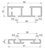 ΜΗΧΑΝΙΣΜΟΣ ΔΙΦΥΛΛΗΣ ΝΤΟΥΛΑΠΑΣ ΜΕ ΦΡΕΝΑ EMUCA FLOW 2 ΦΑΡΔΟΣ 2350ΜΜ - Image 4