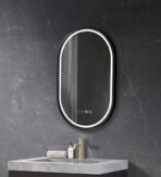 ΚΑΘΡΕΦΤΗΣ ΜΠΑΝΙΟΥ LED ΑΦΗΣ MIRRORLUX HELIOS S-4971B ΟΒΑΛ 900Χ600MM ΜΑΥΡΟΣ - Image 2