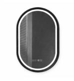 ΚΑΘΡΕΦΤΗΣ ΜΠΑΝΙΟΥ LED ΑΦΗΣ MIRRORLUX HELIOS S-4971B ΟΒΑΛ 900Χ600MM ΜΑΥΡΟΣ - Image 5