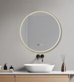 ΚΑΘΡΕΦΤΗΣ ΜΠΑΝΙΟΥ LED ΑΦΗΣ MIRRORLUX CALLISTO S-4678G ΣΤΡΟΓΓΥΛΟΣ Φ-800MM ΧΡΥΣΟΣ