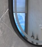 ΚΑΘΡΕΦΤΗΣ ΜΠΑΝΙΟΥ LED ΑΦΗΣ MIRRORLUX HELIOS S-4971B ΟΒΑΛ 900Χ600MM ΜΑΥΡΟΣ - Image 3