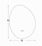 ΚΑΘΡΕΦΤΗΣ ΜΠΑΝΙΟΥ LED ΑΦΗΣ MIRRORLUX IANTHE S-4945 ΑΣΥΜΜΕΤΡΟΣ 800Χ600MM - Image 3