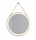 ΚΑΘΡΕΦΤΗΣ ΜΠΑΝΙΟΥ ΜΕ ΙΜΑΝΤΑ LED ΑΦΗΣ MIRRORLUX SELENE S-4676G ΣΤΡΟΓΓΥΛΟΣ Φ-800MM ΧΡΥΣΟΣ - Image 7