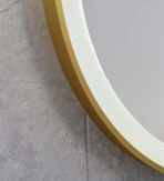 ΚΑΘΡΕΦΤΗΣ ΜΠΑΝΙΟΥ ΜΕ ΙΜΑΝΤΑ LED ΑΦΗΣ MIRRORLUX SELENE S-4676G ΣΤΡΟΓΓΥΛΟΣ Φ-800MM ΧΡΥΣΟΣ - Image 4