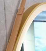 ΚΑΘΡΕΦΤΗΣ ΜΠΑΝΙΟΥ ΜΕ ΙΜΑΝΤΑ LED ΑΦΗΣ MIRRORLUX SELENE S-4676G ΣΤΡΟΓΓΥΛΟΣ Φ-800MM ΧΡΥΣΟΣ - Image 3