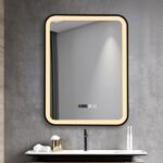 ΚΑΘΡΕΦΤΗΣ ΜΠΑΝΙΟΥ LED ΑΦΗΣ MIRRORLUX ELORA S-4657B ΟΡΘΟΓΩΝΙΟΣ 800Χ600MM ΜΑΥΡΟΣ