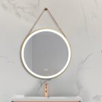 ΚΑΘΡΕΦΤΗΣ ΜΠΑΝΙΟΥ ΜΕ ΙΜΑΝΤΑ LED ΑΦΗΣ MIRRORLUX SELENE S-4676G ΣΤΡΟΓΓΥΛΟΣ Φ-600MM ΧΡΥΣΟΣ