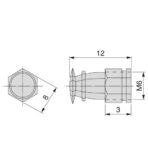 ΠΑΞΙΜΑΔΙ ΕΠΕΚΤΕΙΝΟΜΕΝΟ EMUCA 8008202 Φ8ΧΜ6Χ12ΜΜ ΜΕΤΑΛΛΙΚΟ ΟΡΕΙΧΑΛΚΙΝΟ - Image 2