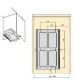 ΒΑΣΗ ΜΕ ΡΑΦΙ ΟΡΓΑΝΩΣΗΣ ΚΟΥΖΙΝΑΣ ΣΥΡΟΜΕΝΗ EMUCA 8131623 260Χ430Χ245ΜΜ ΠΛΑΣΤΙΚΗ ΑΝΘΡΑΚΙ - Image 6