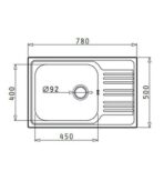 ΝΕΡΟΧΥΤΗΣ ΑΝΟΞΕΙΔΩΤΟΣ PYRAMIS INSET 1B 1D 101050701 78Χ50Χ19CM ΣΑΤΙΝΕ - Image 2