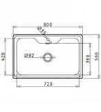 ΝΕΡΟΧΥΤΗΣ ΑΝΟΞΕΙΔΩΤΟΣ PYRAMIS INSET 1B 101050601 80Χ50Χ20CM ΣΑΤΙΝΕ - Image 2