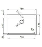 ΝΕΡΟΧΥΤΗΣ ΑΝΟΞΕΙΔΩΤΟΣ PYRAMIS INSET LEDGE 1B 101061501 76Χ50.5Χ20CM ΣΑΤΙΝΕ - Image 2